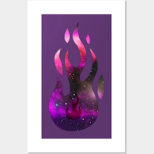 Galaxy Flame Posters and Art